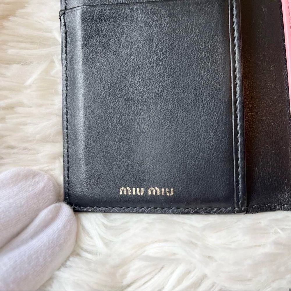 Miu Miu Miu Miu Bifold Wallet Wallet Genuine Leat… - image 5